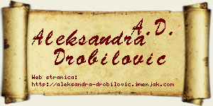 Aleksandra Drobilović vizit kartica